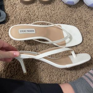 white steve madden heels